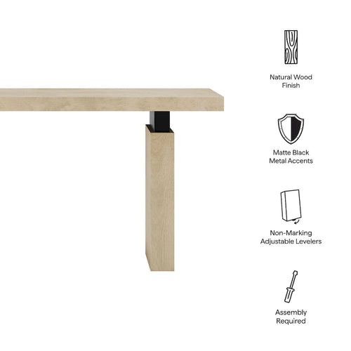 Table console rectangulaire en bois 52