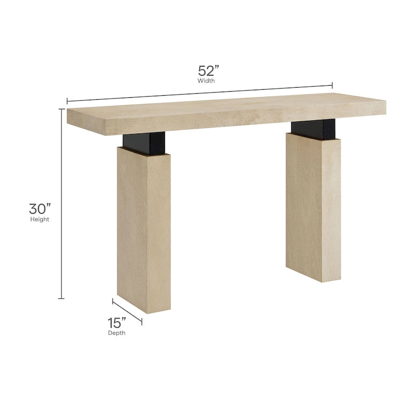 Table console rectangulaire en bois 52