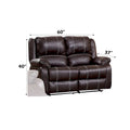 Causeuse inclinable en similicuir marron