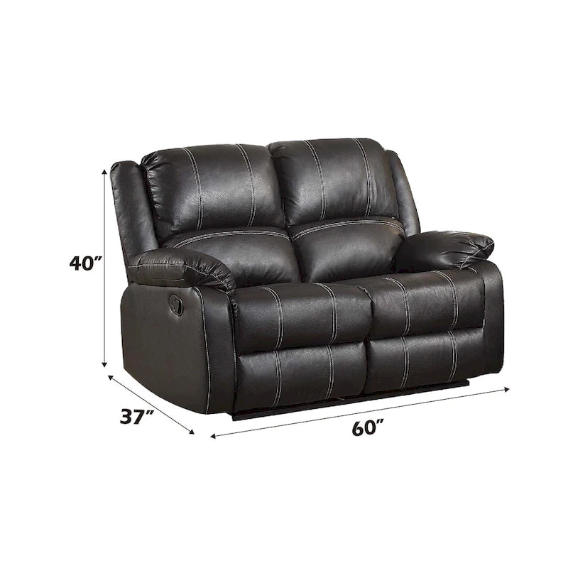Causeuse inclinable en similicuir marron
