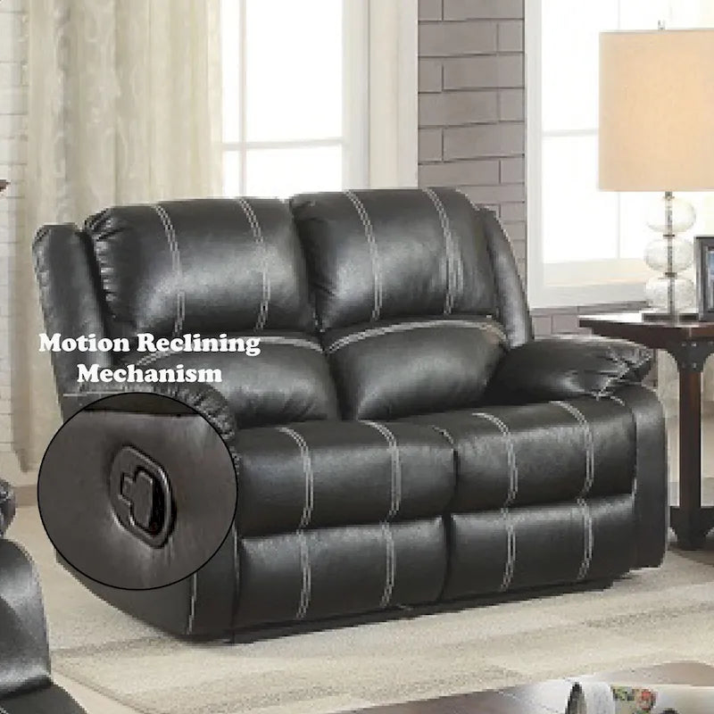 Causeuse inclinable en similicuir marron