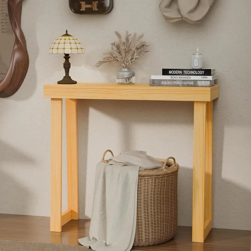 Console moderne en bois massif pour l'entrée ou le couloir