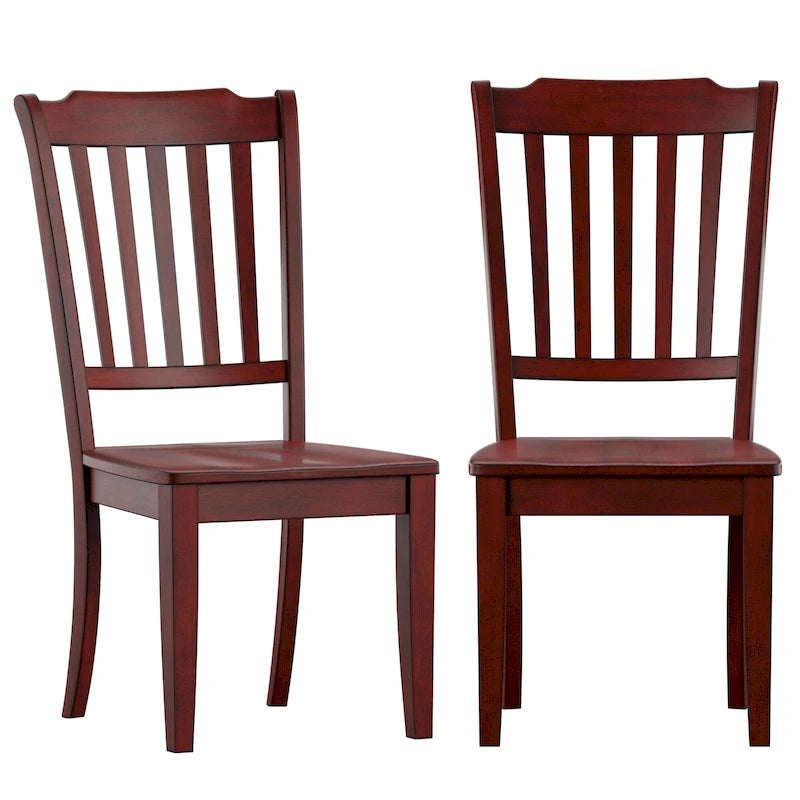 Chaises de salle à manger en bois à lattes (Lot de 2)