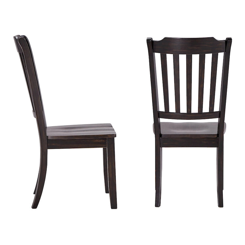 Chaises de salle à manger en bois à lattes (Lot de 2)
