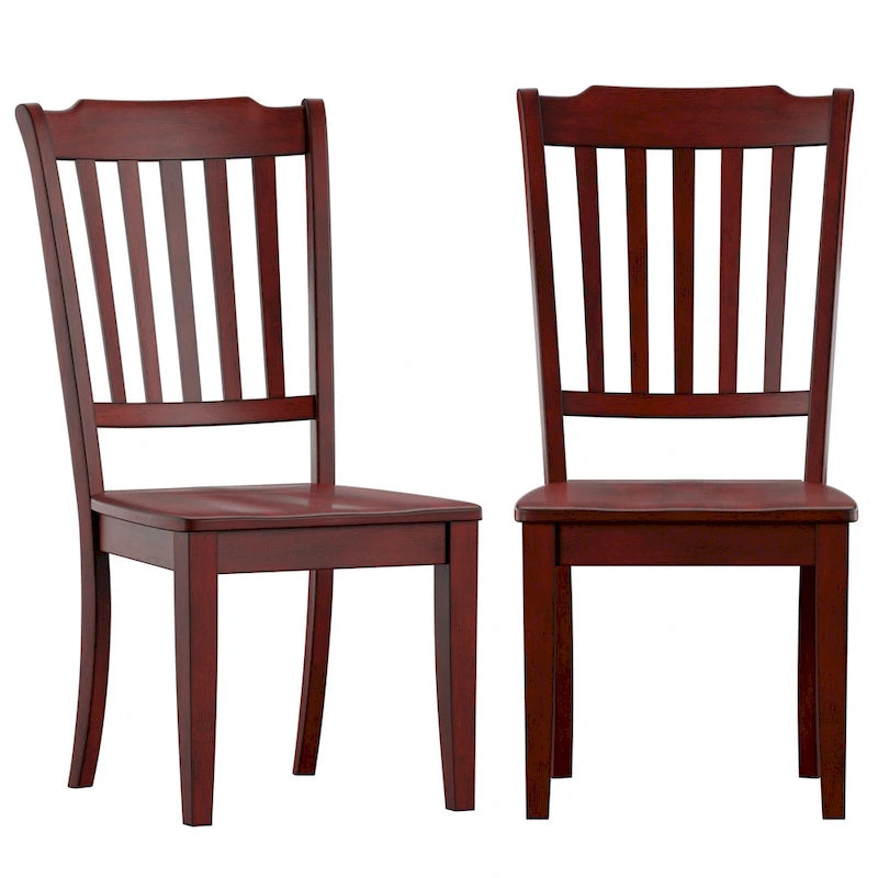Chaises de salle à manger en bois à lattes (Lot de 2)
