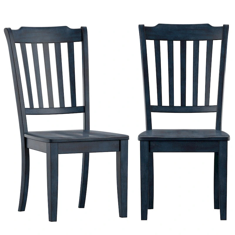 Chaises de salle à manger en bois à lattes (Lot de 2)