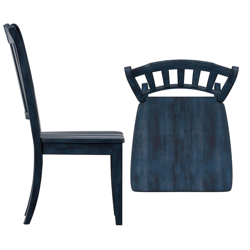 Chaises de salle à manger en bois à lattes (Lot de 2)