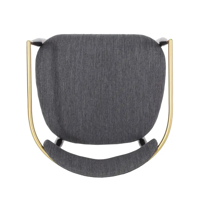 Chaises de salle à manger industrielles modernes rembourrées (lot de 2) avec structure en fer