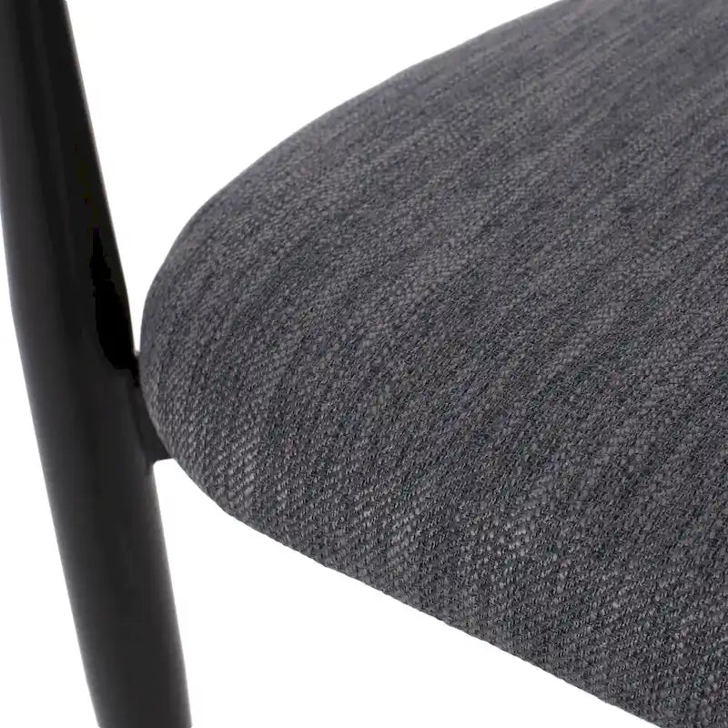 Chaises de salle à manger industrielles modernes rembourrées (lot de 2) avec structure en fer
