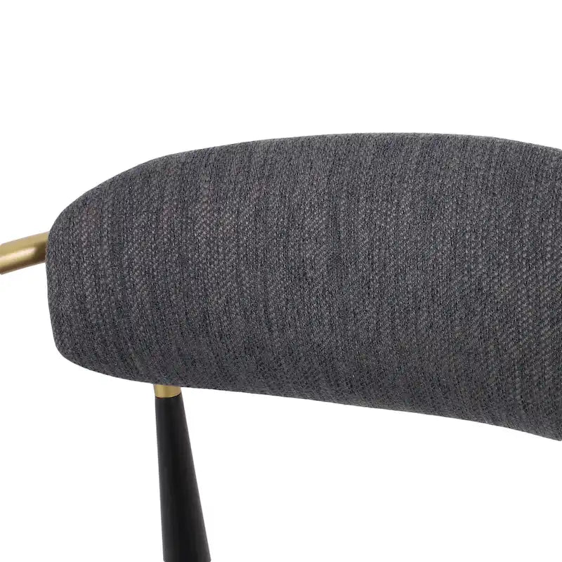 Chaises de salle à manger industrielles modernes rembourrées (lot de 2) avec structure en fer
