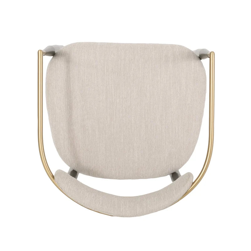 Chaises de salle à manger industrielles modernes rembourrées (lot de 2) avec structure en fer