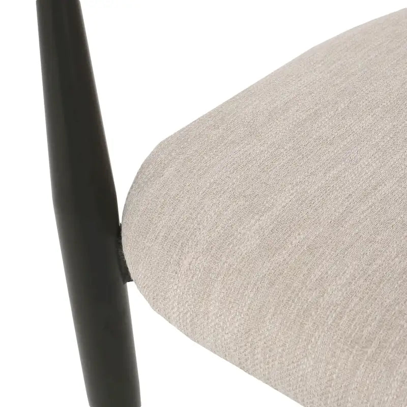 Chaises de salle à manger industrielles modernes rembourrées (lot de 2) avec structure en fer