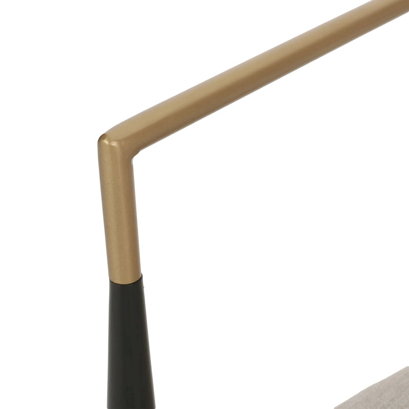 Chaises de salle à manger industrielles modernes rembourrées (lot de 2) avec structure en fer