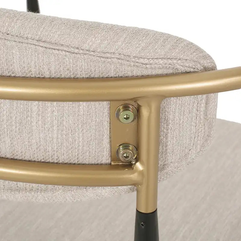 Chaises de salle à manger industrielles modernes rembourrées (lot de 2) avec structure en fer