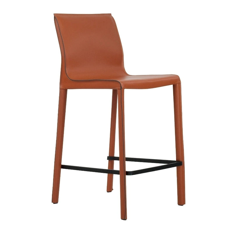 Tabouret de comptoir en cuir moderne