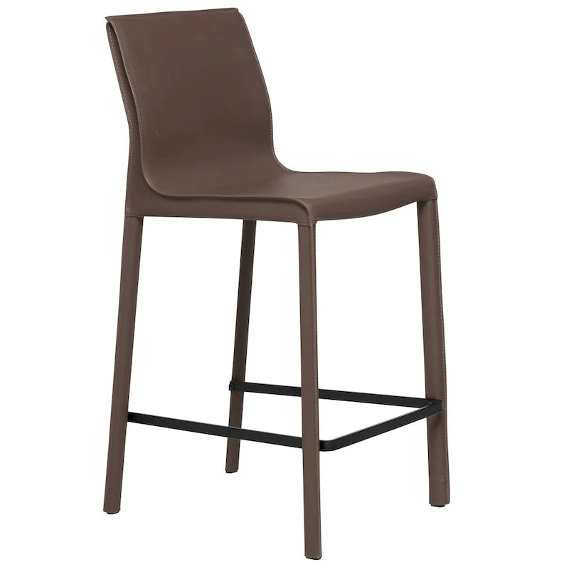 Tabouret de comptoir en cuir moderne