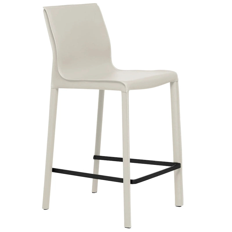 Tabouret de comptoir en cuir moderne