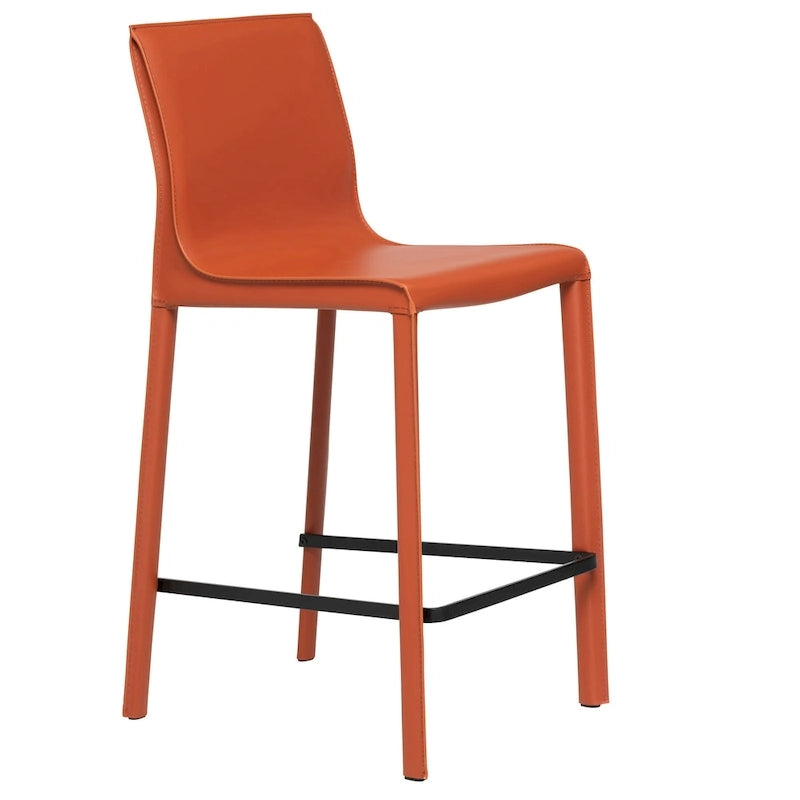 Tabouret de comptoir en cuir moderne