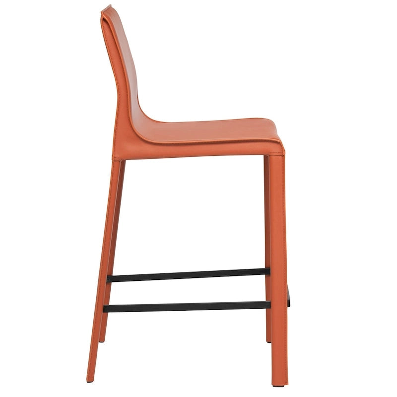 Tabouret de comptoir en cuir moderne