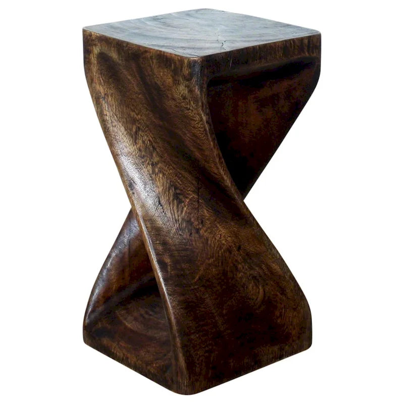 Tabouret Original Twist en Bois 10 x 10 x 18 po Huile Moka - 10 x 10 x 18