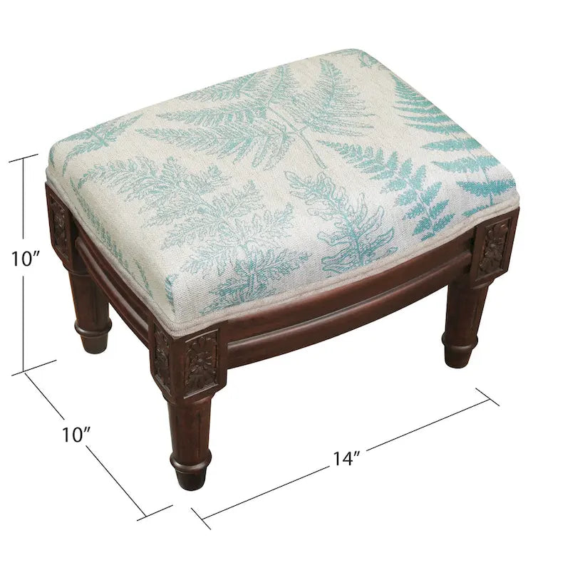 Repose-pieds Aqua Fern avec finition bois teinté