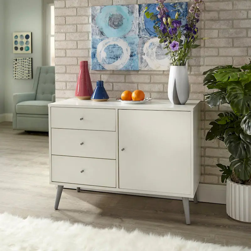 Buffet/Enfilade Moderne du Milieu du Siècle à 3 Tiroirs