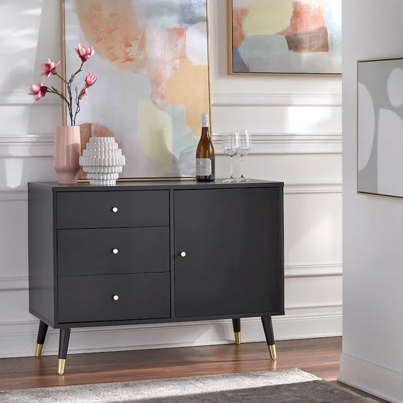 Buffet/Enfilade Moderne du Milieu du Siècle à 3 Tiroirs