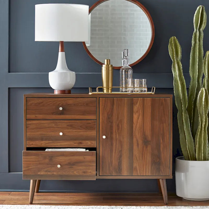 Buffet/Enfilade Moderne du Milieu du Siècle à 3 Tiroirs