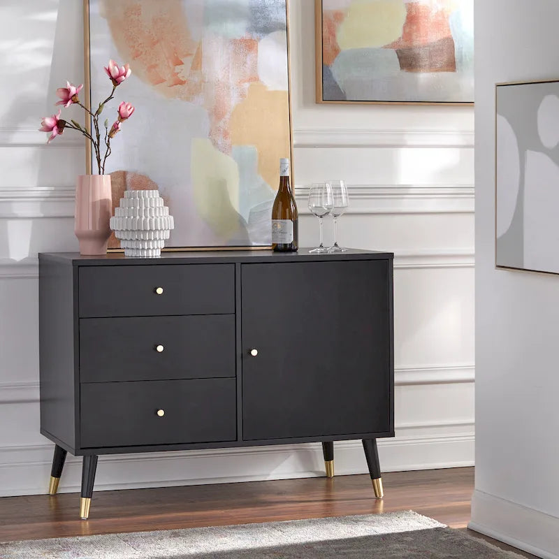 Buffet/Enfilade Moderne du Milieu du Siècle à 3 Tiroirs