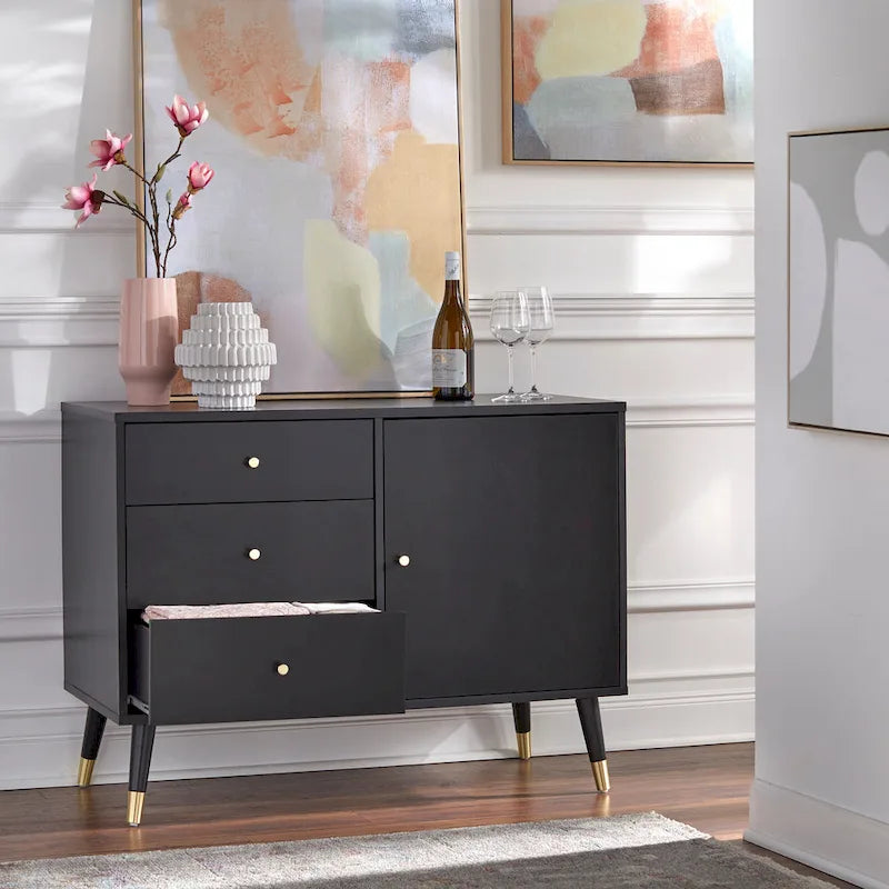 Buffet/Enfilade Moderne du Milieu du Siècle à 3 Tiroirs
