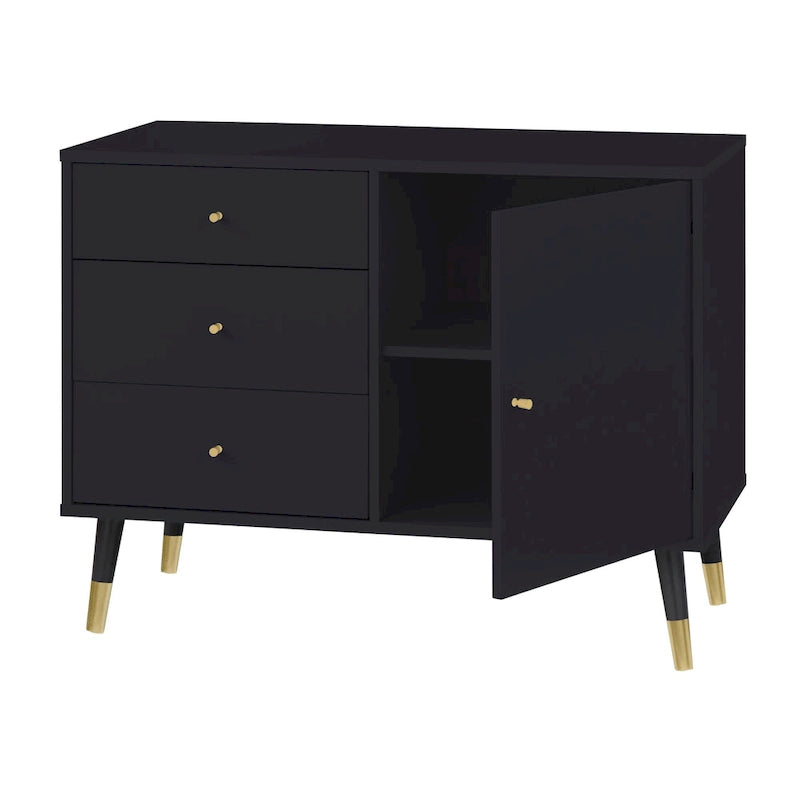Buffet/Enfilade Moderne du Milieu du Siècle à 3 Tiroirs