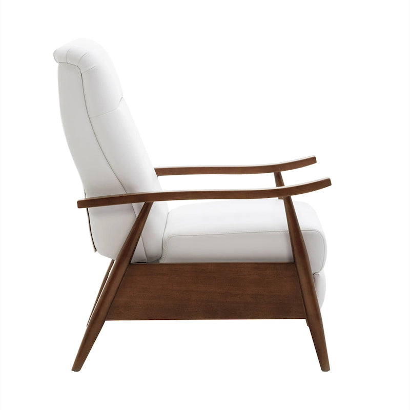Fauteuil inclinable en bois rembourré avec dossier à pousser