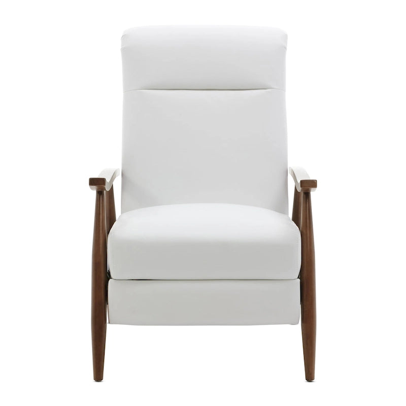 Fauteuil inclinable en bois rembourré avec dossier à pousser