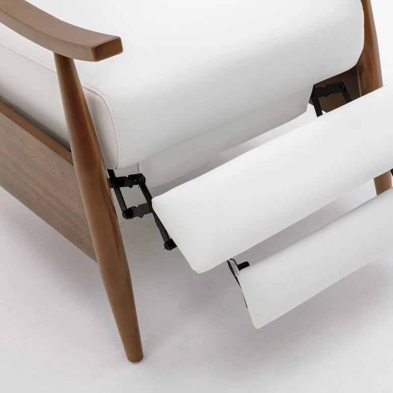 Fauteuil inclinable en bois rembourré avec dossier à pousser