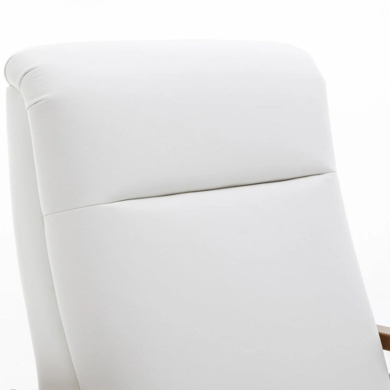 Fauteuil inclinable en bois rembourré avec dossier à pousser