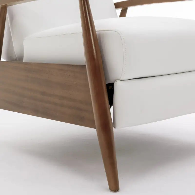 Fauteuil inclinable en bois rembourré avec dossier à pousser