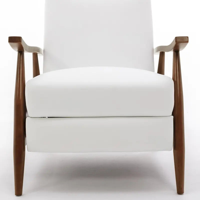 Fauteuil inclinable en bois rembourré avec dossier à pousser