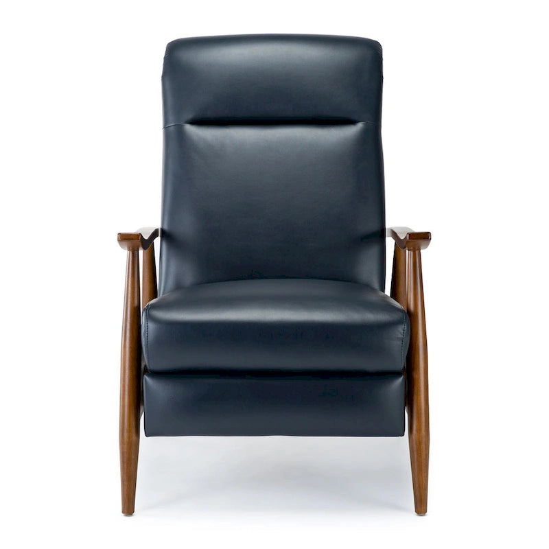 Fauteuil inclinable en bois rembourré avec dossier à pousser