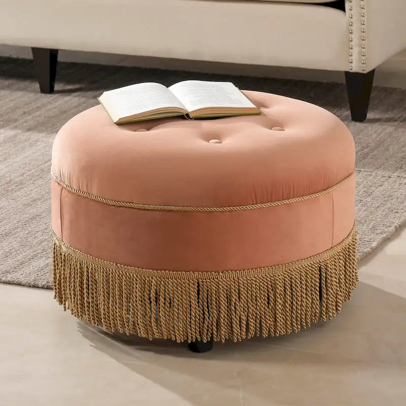 24 poufs ronds d'appoint rembourrés