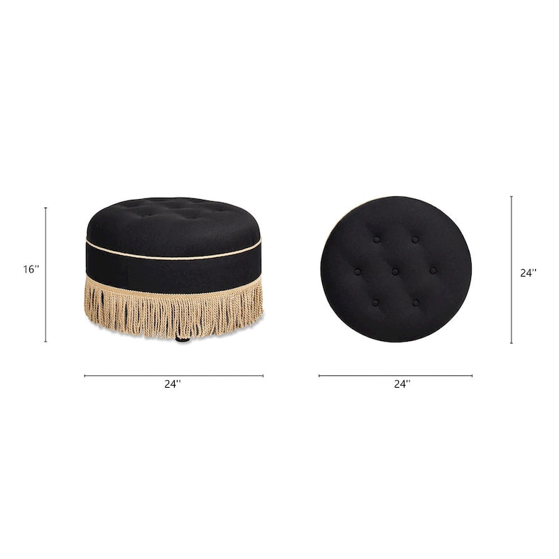24 poufs ronds d'appoint rembourrés