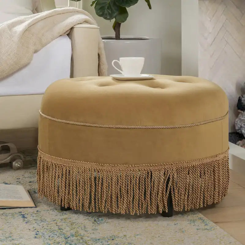 24 poufs ronds d'appoint rembourrés