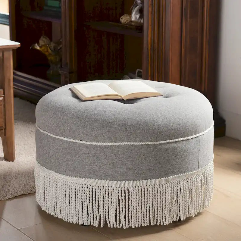 24 poufs ronds d'appoint rembourrés