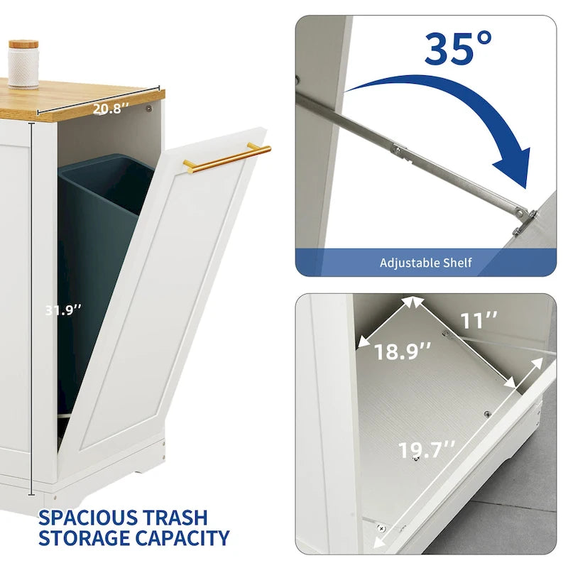 Meuble de Rangement pour Îlot de Cuisine Roulant de 53 Pouces Chariot de Cuisine Mobile Portable