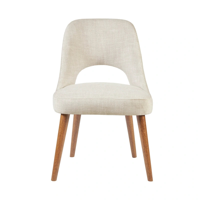 Chaises de salle à manger capitonnées avec dossier ajouré (lot de 2)
