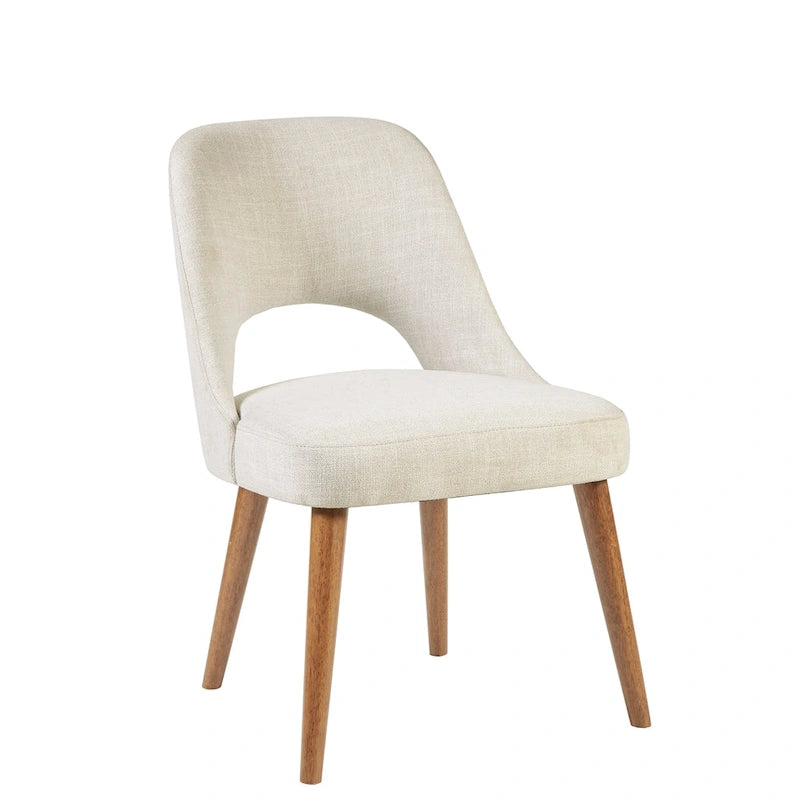 Chaises de salle à manger capitonnées avec dossier ajouré (lot de 2)