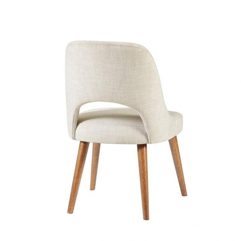 Chaises de salle à manger capitonnées avec dossier ajouré (lot de 2)