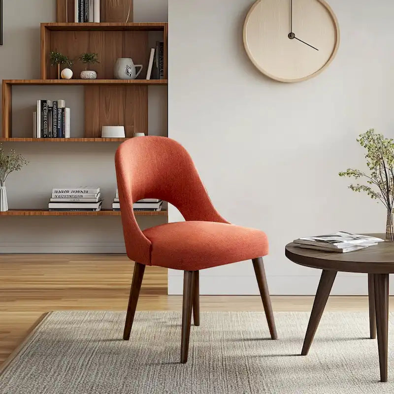 Chaises de salle à manger capitonnées avec dossier ajouré (lot de 2)