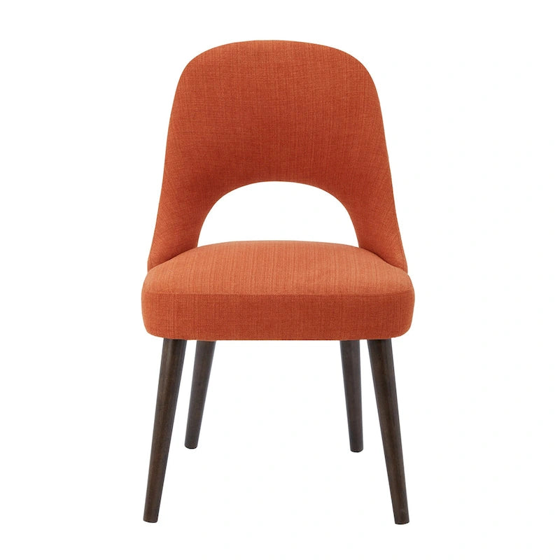 Chaises de salle à manger capitonnées avec dossier ajouré (lot de 2)