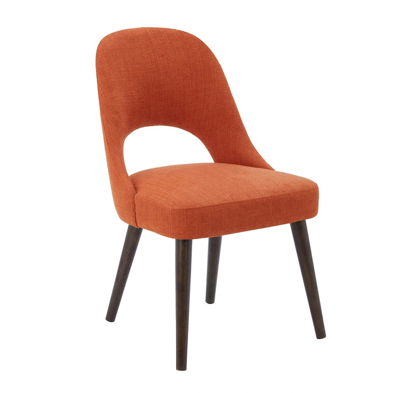 Chaises de salle à manger capitonnées avec dossier ajouré (lot de 2)