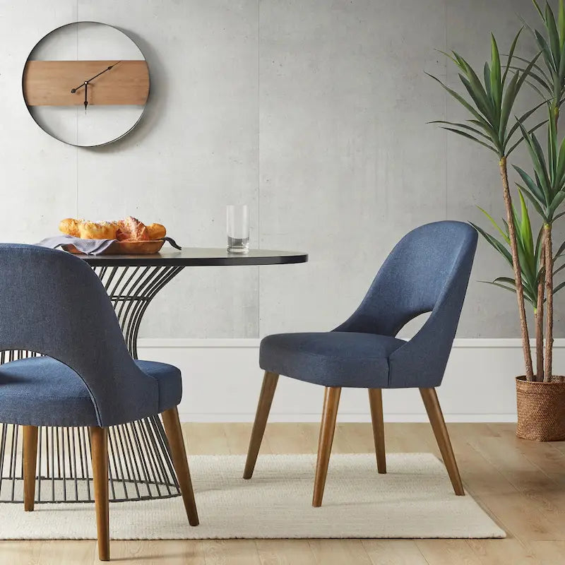 Chaises de salle à manger capitonnées avec dossier ajouré (lot de 2)